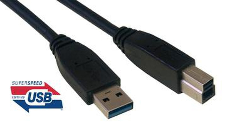 MCL MC923AB-1M/N 1м USB A USB B Черный кабель USB