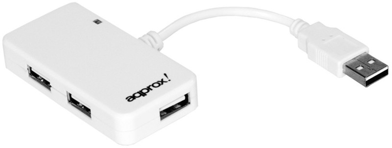 Approx 4-Port USB 2.0 Hub 480Мбит/с Белый хаб-разветвитель