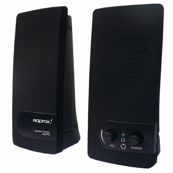 Approx Stereo 2.0 3W Black loudspeaker