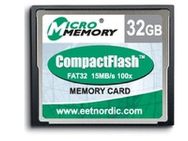 MicroMemory 32GB I-Pro CompactFlash 100X 32GB Kompaktflash Speicherkarte