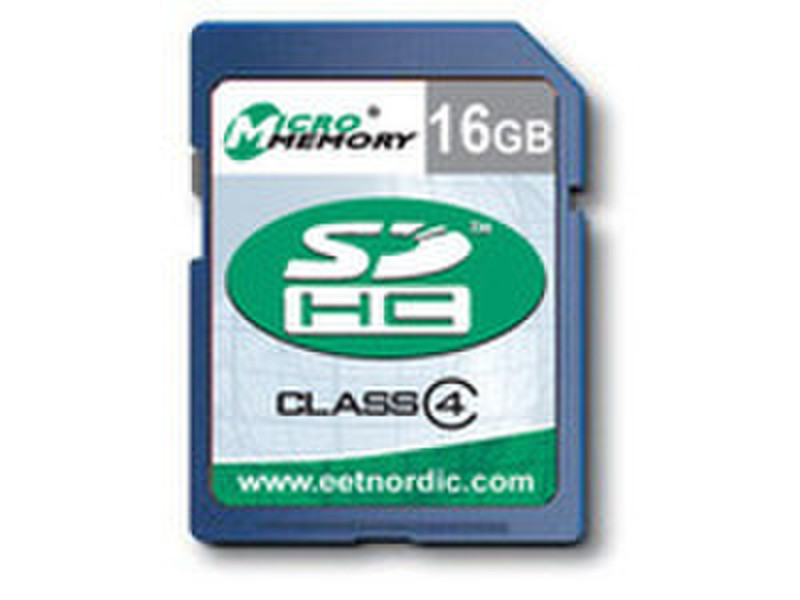 MicroMemory MMSDHC4/16GB 16GB SDHC Klasse 4 Speicherkarte