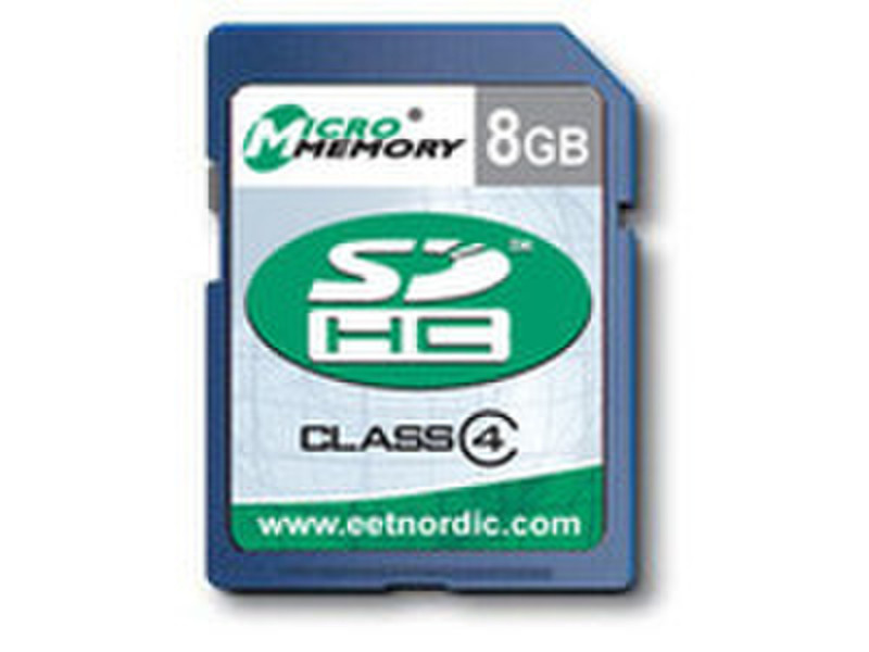 MicroMemory 8GB, SDHC Card, Class 4 8GB SDHC Class 4 memory card