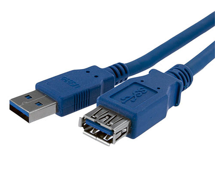 Microconnect USB3.0 A-A 1m M-F 1м USB A USB A Синий кабель USB