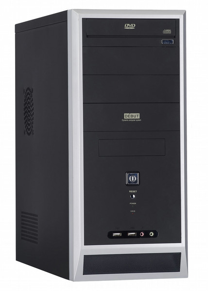 Modecom Debut Midi Midi-Tower Black,Silver computer case