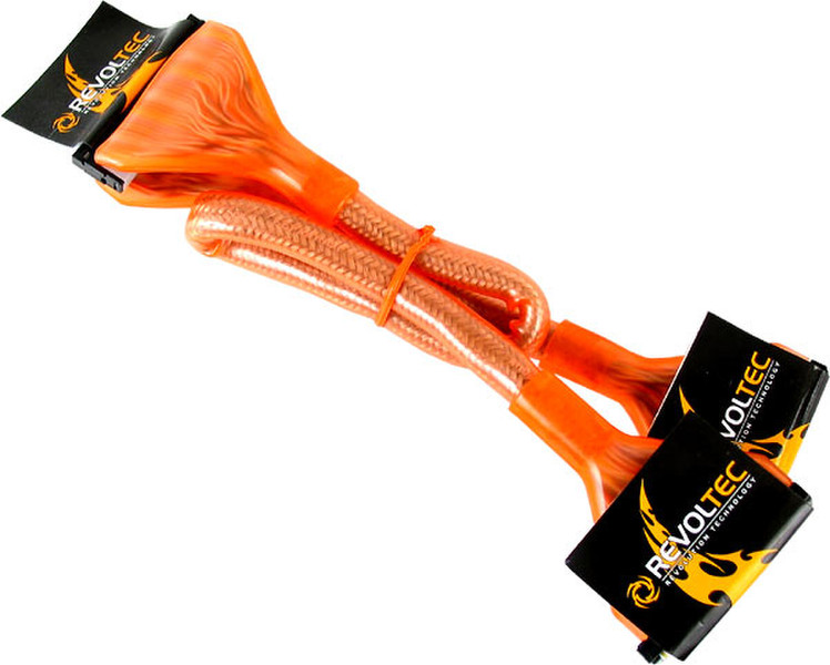 Revoltec IDE Rounded Cable (UDMA 133), UV-Reactive Orange, 60cm 0.6m Orange SATA cable