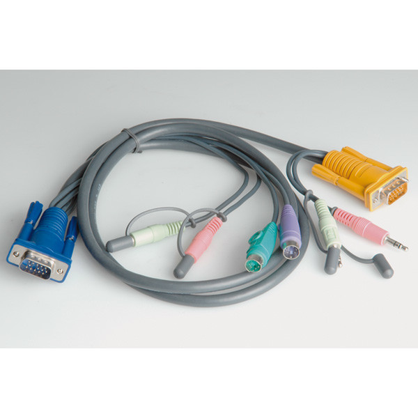 ROLINE KVM-Kabel Switch-PC (PS/2) für 14.01.3285/14.01.3286 1,8m Tastatur/Video/Maus (KVM)-Kabel