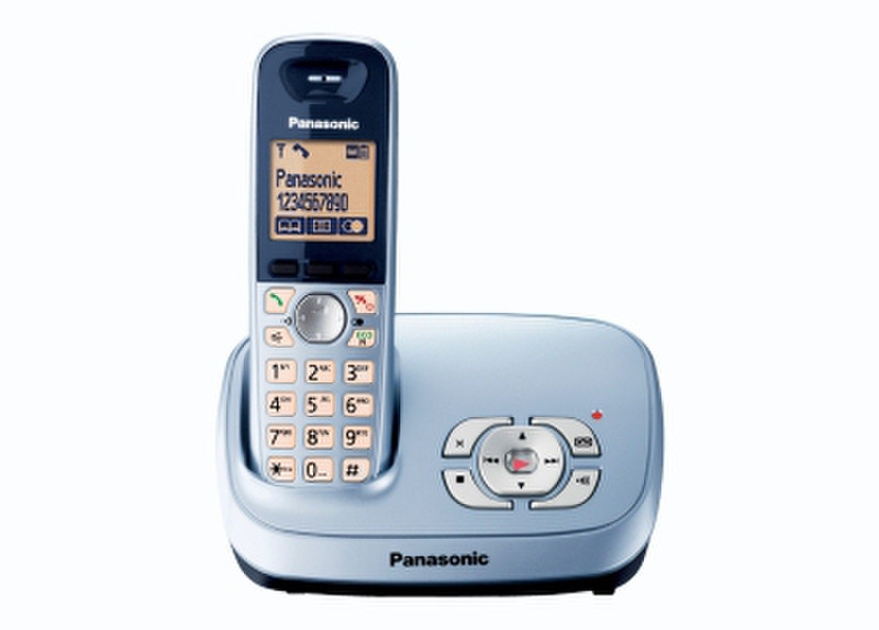 Panasonic KX-TG6521 DECT Anrufer-Identifikation Blau