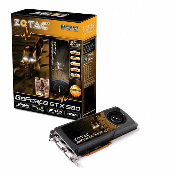 Zotac ZT-50101-10P GeForce GTX 580 1.5GB GDDR5 Grafikkarte