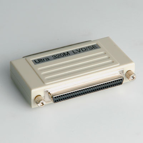 ROLINE SCSI LVD Terminator 320MB/s, DB68 Male / Female, External DB68 M DB68 F Черный кабельный разъем/переходник