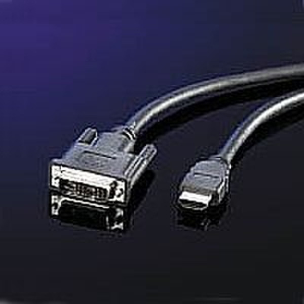 ROLINE DVI to HDMI Cable, DVI M-HDMI M, 5.0m 5m