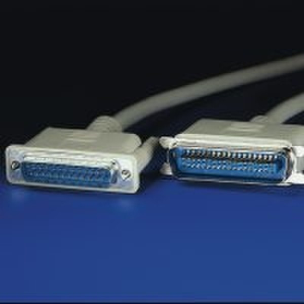 ROLINE Printer cable, D25M/C36M, 9.0m, moulded, 25 wires 9m printer cable