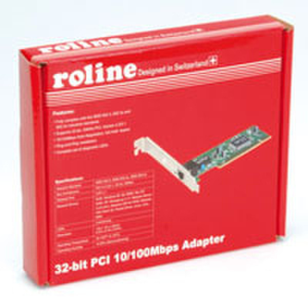 ROLINE RA-100TX Fast Ethernet PCI Adapter 100Mbit/s networking card