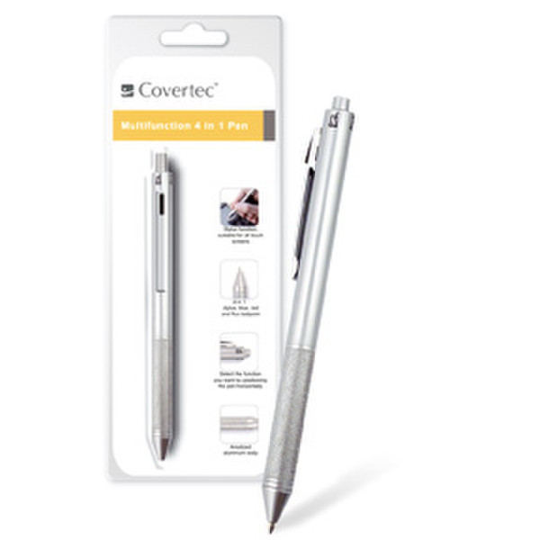 Covertec Multifunction 4 In 1 Pen (Metal) stylus pen