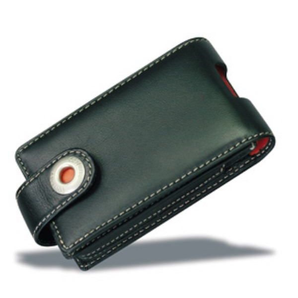 Covertec Leather Case for iPod 4G & Photo, Black/Orange Black,Orange