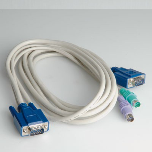 ROLINE KVM Cable Switch (14.01.3207/15/22/23)-PC, PS2, 3m 3m KVM cable