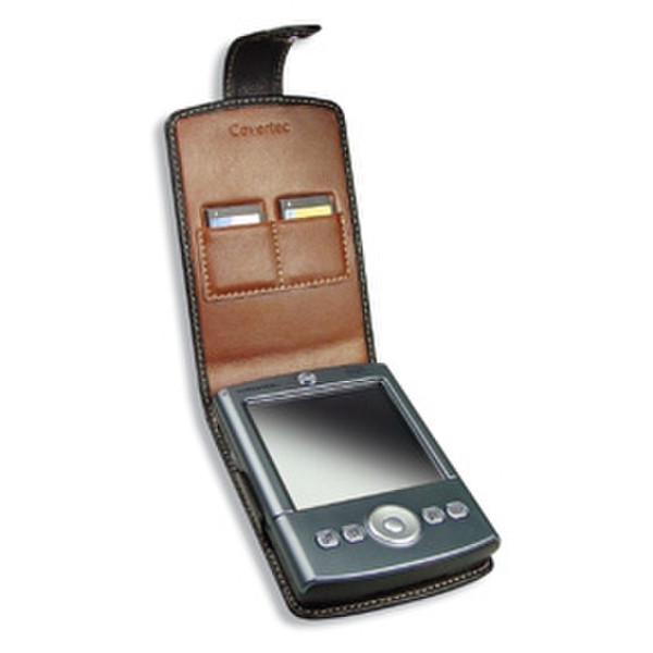 Covertec Luxury Leather Case for Palm Tungsten T, Black Black