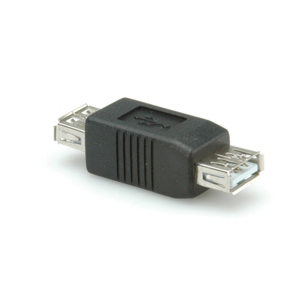 ROLINE USB 2.0 Gender Changer, Type A F/F Черный кабельный разъем/переходник