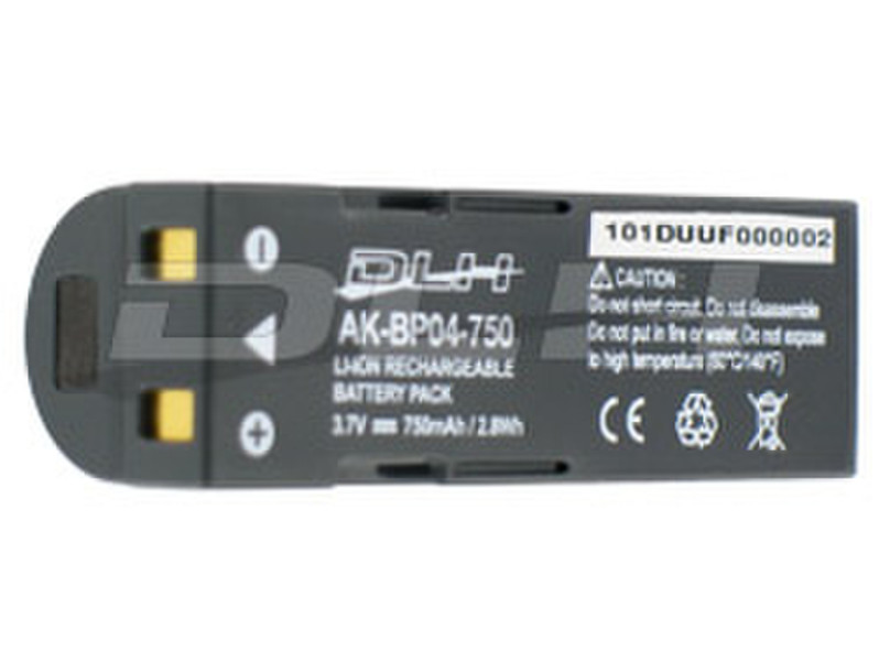 DLH Li-Ion 3.7V-750mAh-2.8Wh Lithium-Ion (Li-Ion) 750mAh 3.7V Wiederaufladbare Batterie