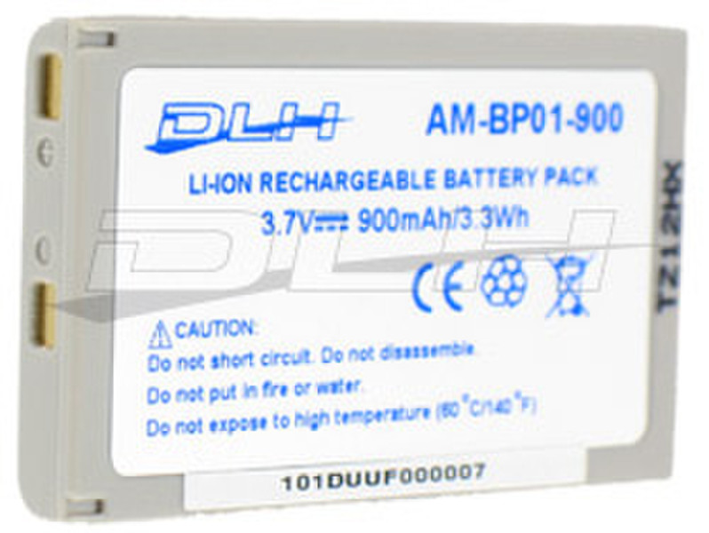 DLH LI-ION 3.7V-900mAh-3.3Wh Lithium-Ion (Li-Ion) 900mAh 3.7V rechargeable battery