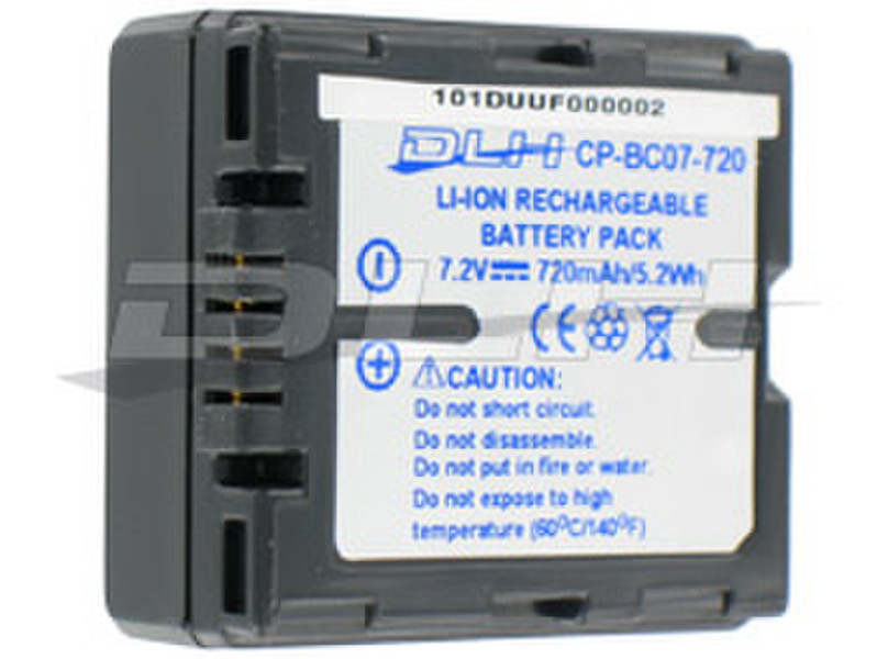 DLH LI-ION 7.2V-720mAh-5.2Wh Lithium-Ion (Li-Ion) 7200mAh 7.2V rechargeable battery