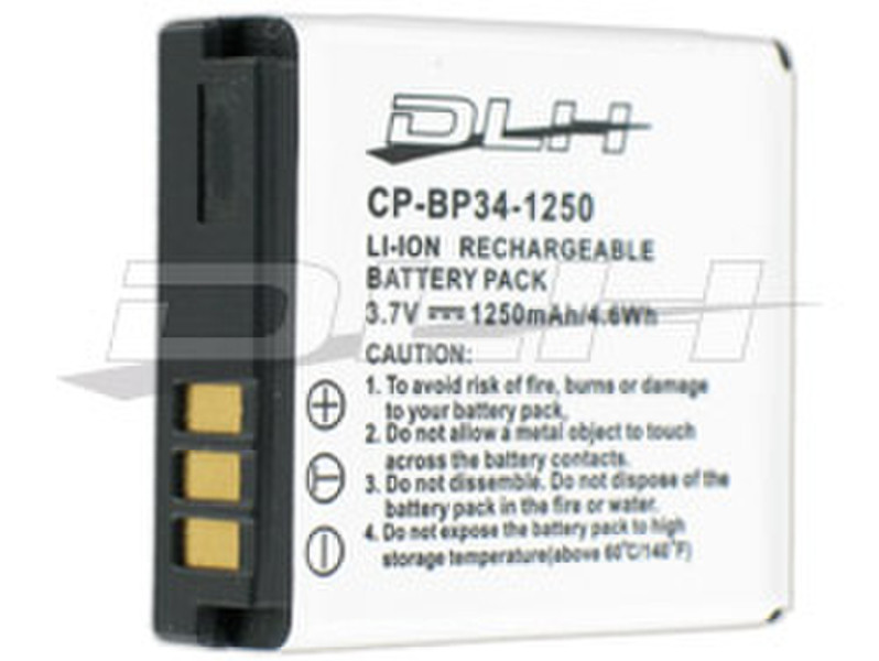 DLH LI-ION 3.7V-1250mAh-4.6Wh Lithium-Ion (Li-Ion) 1250mAh 3.7V Wiederaufladbare Batterie