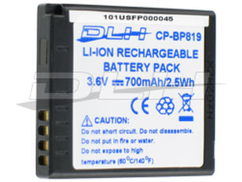 DLH LI-ION 3.6V-700mAh-2.5Wh Литий-ионная (Li-Ion) 700мА·ч 3.6В аккумуляторная батарея