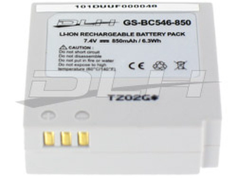 DLH LI-ION 7.4V-850mAh-6.3Wh Lithium-Ion (Li-Ion) 850mAh 7.4V rechargeable battery