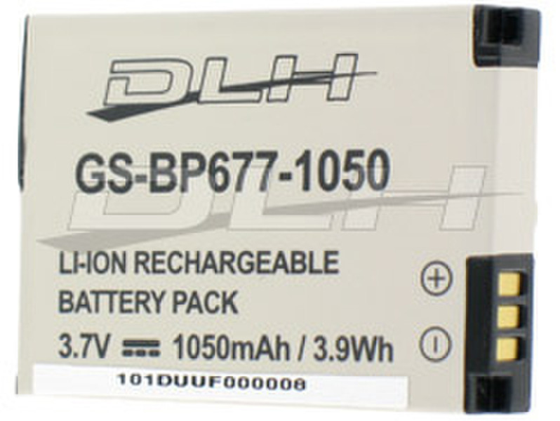 DLH LI-ION 3.7V-1050mAh-3.9Wh Литий-ионная (Li-Ion) 1050мА·ч 3.7В аккумуляторная батарея