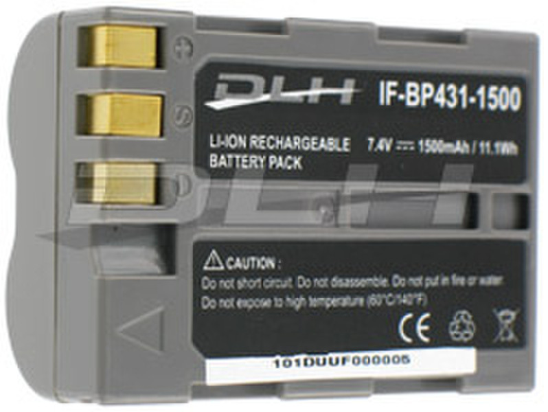 DLH LI-ION 7.4V-1500mAh-11.1Wh Lithium-Ion (Li-Ion) 1500mAh 7.4V rechargeable battery