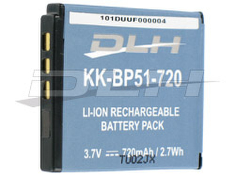 DLH LI-ION 3.7V-720mAh-2.7Wh Lithium-Ion (Li-Ion) 720mAh 3.7V Wiederaufladbare Batterie