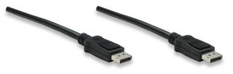 Manhattan 307093 3м DisplayPort DisplayPort Черный DisplayPort кабель