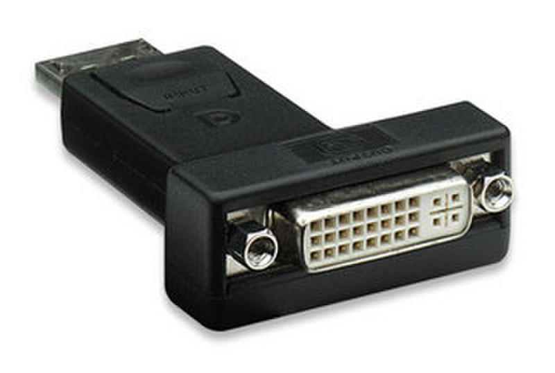 Manhattan DisplayPort Adapter DisplayPort 20-pin M DVI-I 24+5-pin FM Черный кабельный разъем/переходник