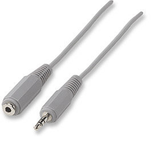 Manhattan 1.8m Audio Cable 1.8м 3.5mm 3.5mm Серый аудио кабель