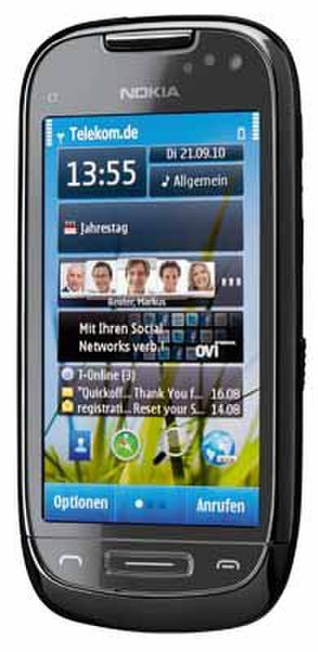 Nokia C7-00 Одна SIM-карта 8ГБ Черный смартфон