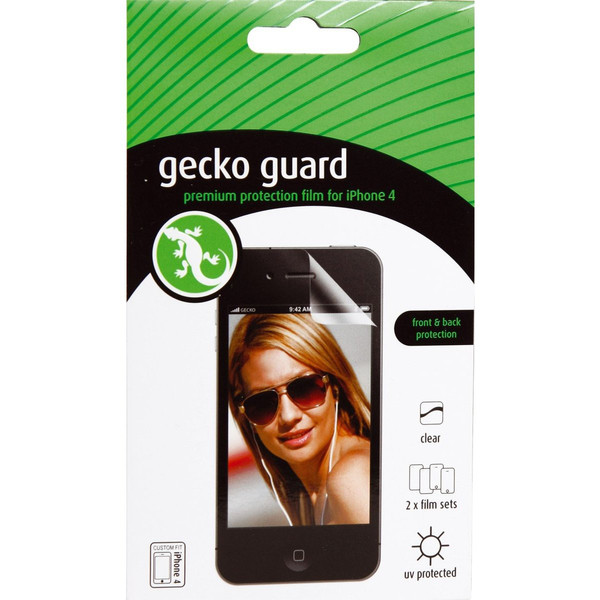 Gecko Guard - Front & Back Clear iPhone 4 4шт