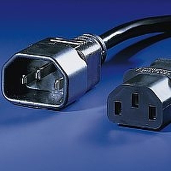 ROLINE Power extension cable, 1.5m, black 1.5m Black power cable