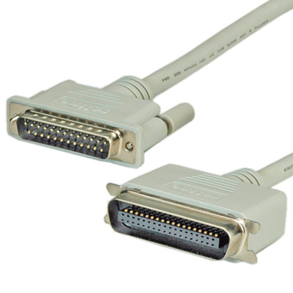 ROLINE IEEE 1284 DB25 ST - Centronics 36 ST, 3.0m 3m Grau Firewire-Kabel