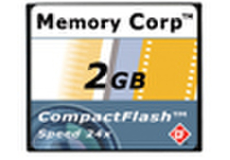 Memory Corp CompactFlash Card High Speed 40x 2 GB 2GB CompactFlash memory card