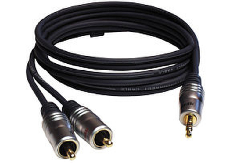 Profigold PGA3409 3.5mm jack to 2x Phono Cable - 10m 10m Audio-Kabel
