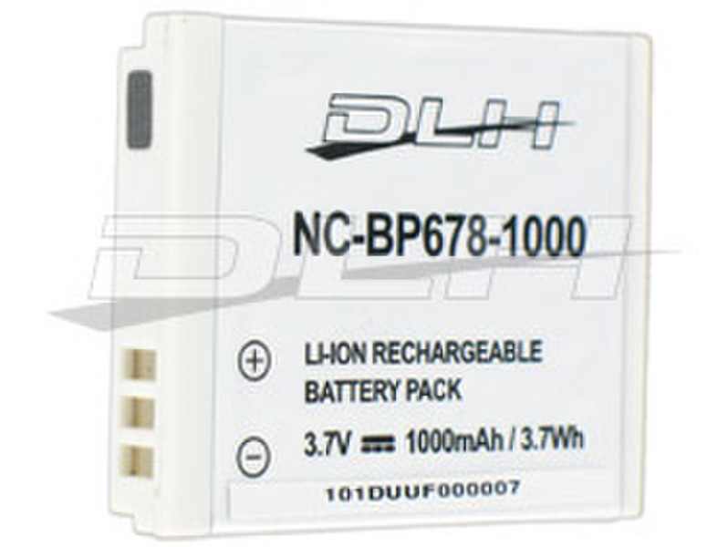 DLH LI-ION 3.7V-1000mAh-3.7Wh GRAY Lithium-Ion (Li-Ion) 1000mAh 3.7V rechargeable battery