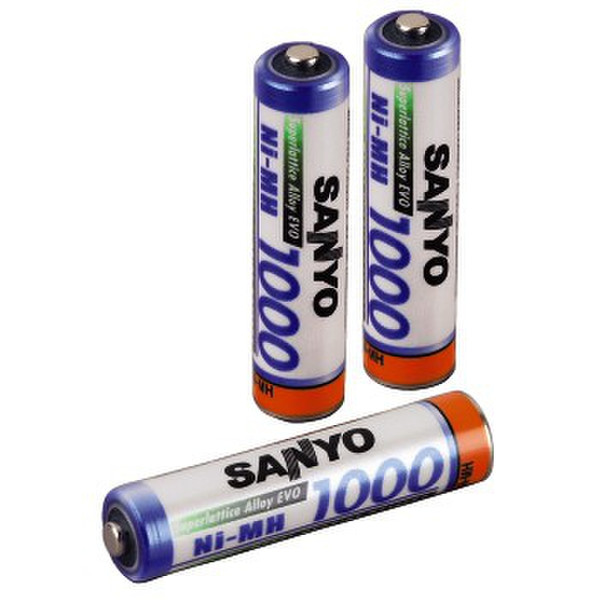 Sanyo 00040729 Nickel-Metallhydrid (NiMH) 1000mAh 1.2V Wiederaufladbare Batterie
