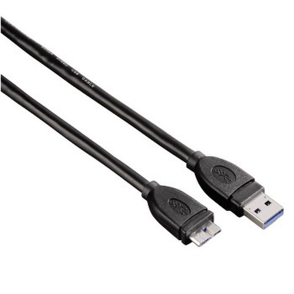 Hama 1.8m USB 3.0 1.8м USB A Micro-USB B Черный кабель USB