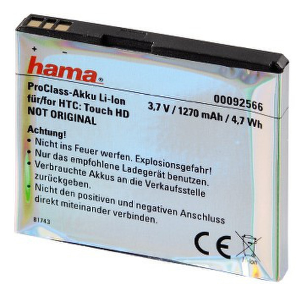 Hama 00092566 Литий-ионная (Li-Ion) 1270мА·ч 3.7В аккумуляторная батарея