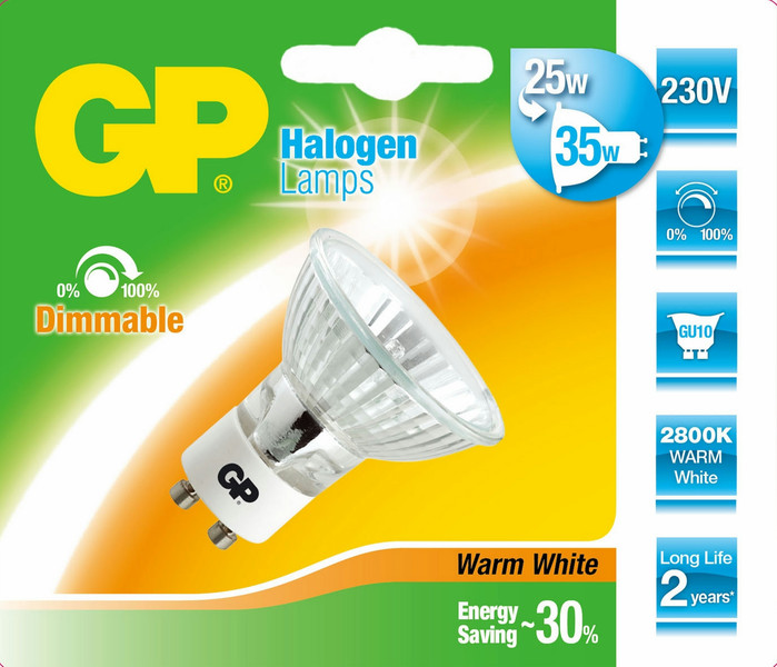 GP Lighting 054528-HLME1 25W GU10 D Warm white halogen bulb