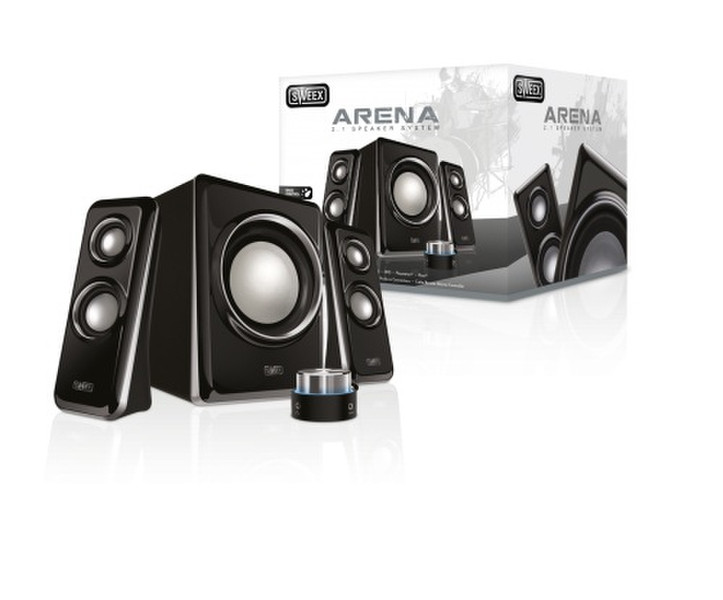 Sweex 2.1 Speaker System Arena Black/Silver
