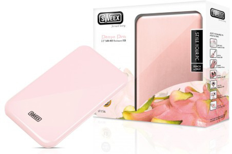 Sweex ST156 2.5Zoll USB Pink Speichergehäuse