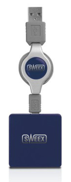 Sweex 4 Port USB Hub Acai Berry Blue