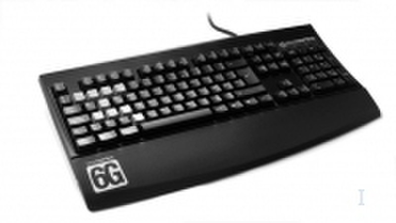 Icemat SteelKeys 6G UK USB+PS/2 QWERTY Schwarz Tastatur