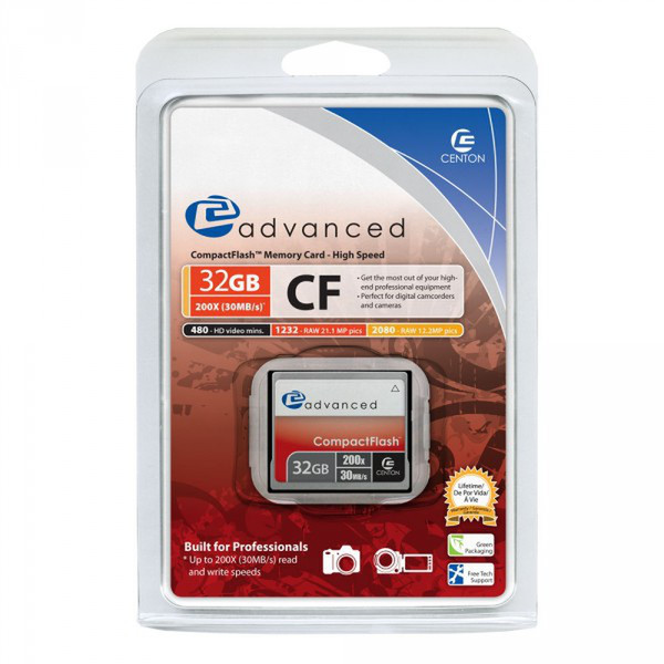 Centon 32GB CF 200x 32GB CompactFlash memory card