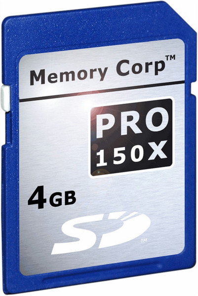 Memory Corp 4 GB PRO X SecureDigital Card (SDC) X150 4GB SD Speicherkarte